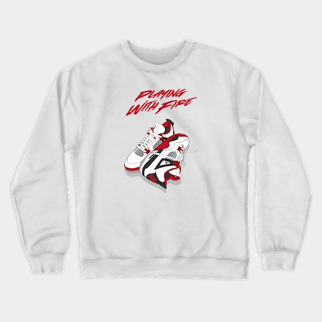 playing with fire Crewneck Sweatshirt by rajibdeje@gmail.com